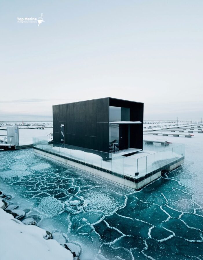 Issäker flytbrygga som klarar nordiska vinterförhållanden