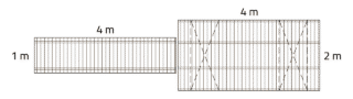 Badbrygga ECO 2x4m med landgång och plastpontoner