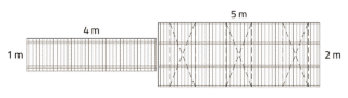 Badbrygga ECO 2x5m med landgång