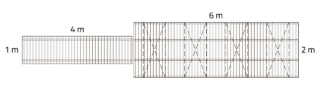 Badbrygga ECO 2x6m med trädäck och landgång
