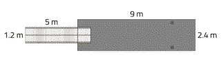 Betongponton MD 2,4x9m med landgång